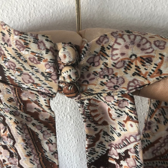 Vintage 70s Hippie Boho Mini Sparkle Dress - Picture 8 of 8